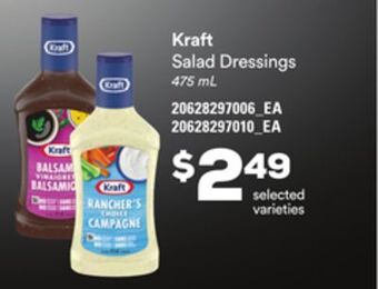 Zehrs Markets Kraft salad dressings, 475 ml offer