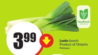 FreshCo Leeks bunch product of ontario offer