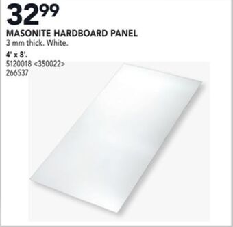 RONA Masonite hardboard panel 4' x 8' offer