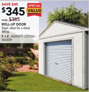 RONA Leadvision roll-up door 5' x 6' offer