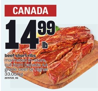 Valu-mart Beef short ribs offer