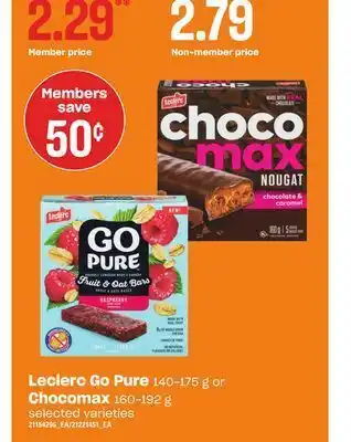 Leclerc go pure 140-175 g or chocomax 160-192 g