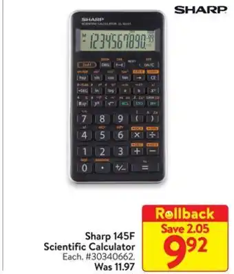 Walmart Sharp 145e scientific calculator offer