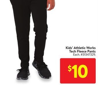 Walmart Kids' athletic works tech fleece pants offer
