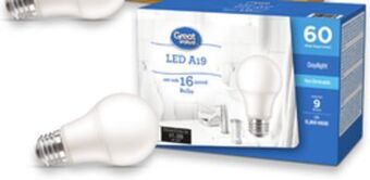 Walmart Great value light bulbs offer