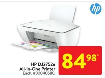 Walmart Hp dj2752e all-in-one printer offer