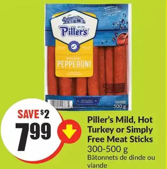FreshCo Piller's mild, hot turkey or simply free meat sticks offer