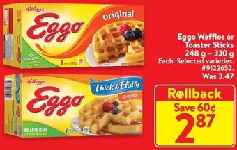 Walmart Eggo waffles or toaster sticks offer