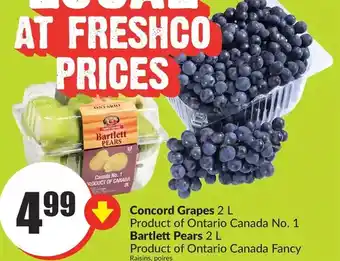 FreshCo Concord grapes | bartlett pears offer
