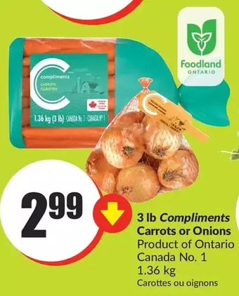 FreshCo Compliments carrots or onions offer