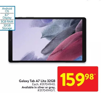 Walmart Samsung galaxy tab a7 lite 32gb offer
