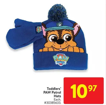 Walmart Toddlers' paw patrol hats offer