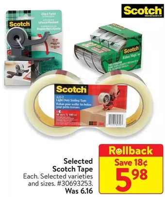 Walmart Scotch tape offer