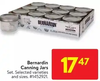 Walmart Bernardin canning jars offer