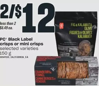 Independent Grocer Pc black label crisps or mini crisps offer