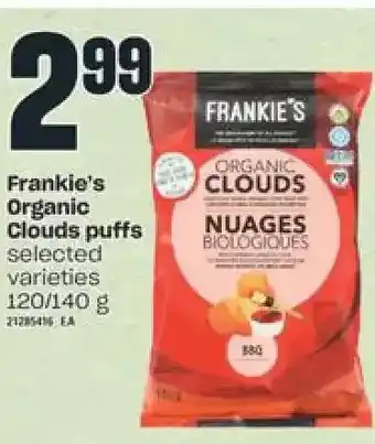 Independent Grocer Frankie's organic clouds puffs offer