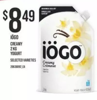 Independent Grocer Iogo creamy yogurt offer