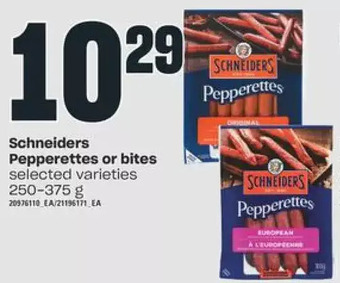 Independent Grocer Schneiders pepperettes or bites offer