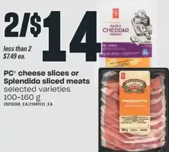 Independent Grocer Pc cheese slices or splendido sliced meats offer