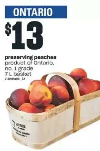 Independent Grocer Preserving peaches offer