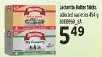 Independent Grocer Lactantia butter sticks offer
