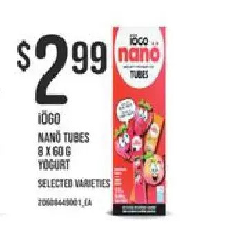 Independent Grocer Iogo nano tubes offer