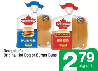 Highland Farms Dempster's original hot dog or burger buns offer