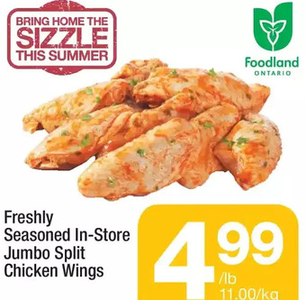 Highland Farms Freshly seasoned in-store jumbo split chicken wings offer