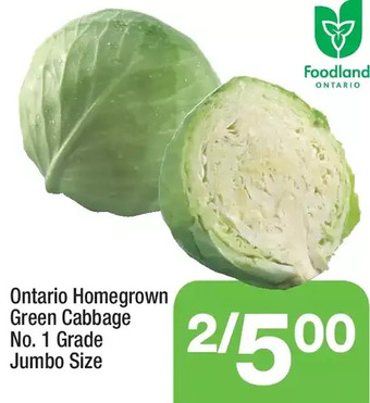 Highland Farms Green cabbage offer