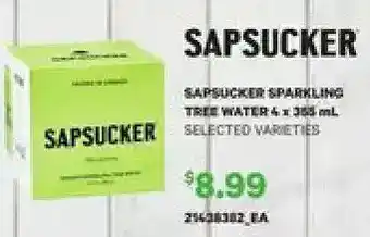 Loblaws Sapsucker sparkling tree water offer