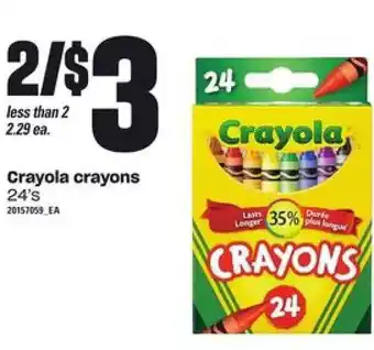 Loblaws Crayola crayons offer