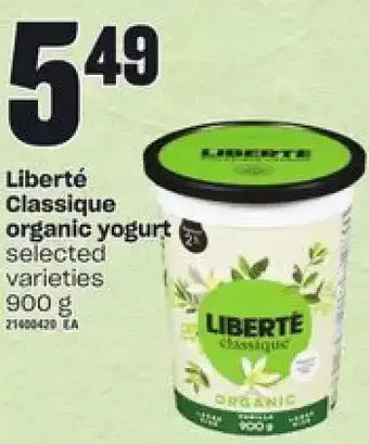 Loblaws Liberté classique organic yogurt offer