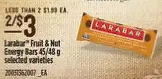 Loblaws Larabar fruit & nut energy bar offer