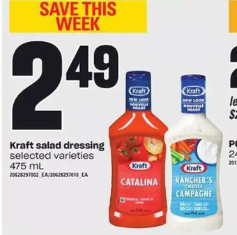 Loblaws Kraft salad dressing offer