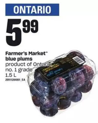 Loblaws Farmer's market blue plums offer