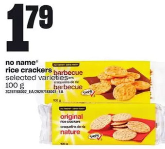 Loblaws No name rice crackers offer