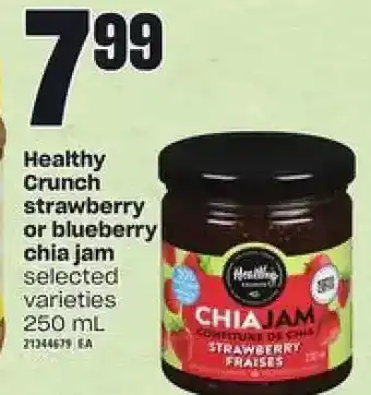 Loblaws Healthy crunch strawberry or blueberry chia jam offer