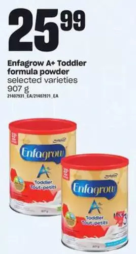 Loblaws Enfagrow a+ toddler formula powder offer