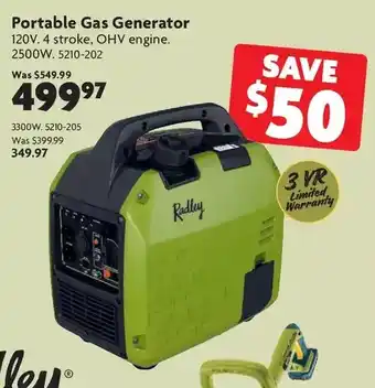 Home Hardware Portable gas generator: 2 500 w | 3 300 w offer