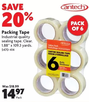 Home Hardware Packing tape offer