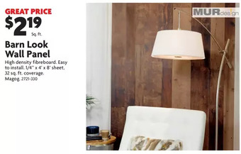 Home Hardware Barn look wall panel offer