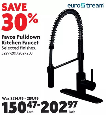 Home Hardware Favos pulldown kitchen faucet offer
