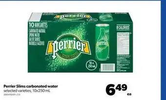 Real Canadian Superstore Perrier slims carbonated water, 10x250 ml offer