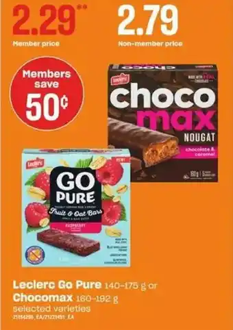 Valu-mart Leclerc go pure or chocomax offer