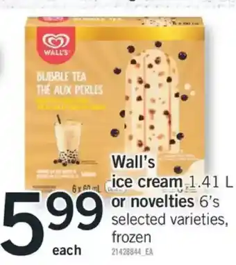 Fortinos Wall's ice cream or novelties offer