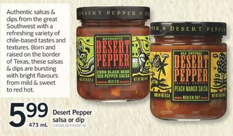 Fortinos Desert pepper salsa or dip offer