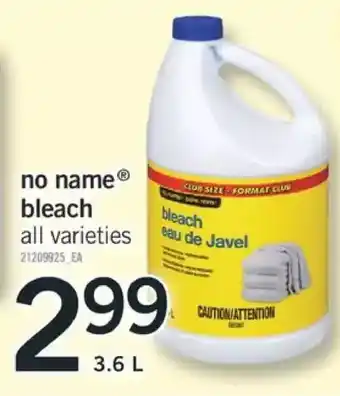 Fortinos No name bleach offer