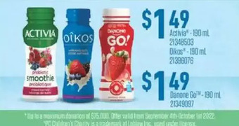 Fortinos Activia | oikos | danone go offer