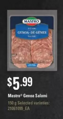 Fortinos Mastro genoa salami offer