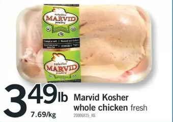 Fortinos Marvid kosher whole chicken offer